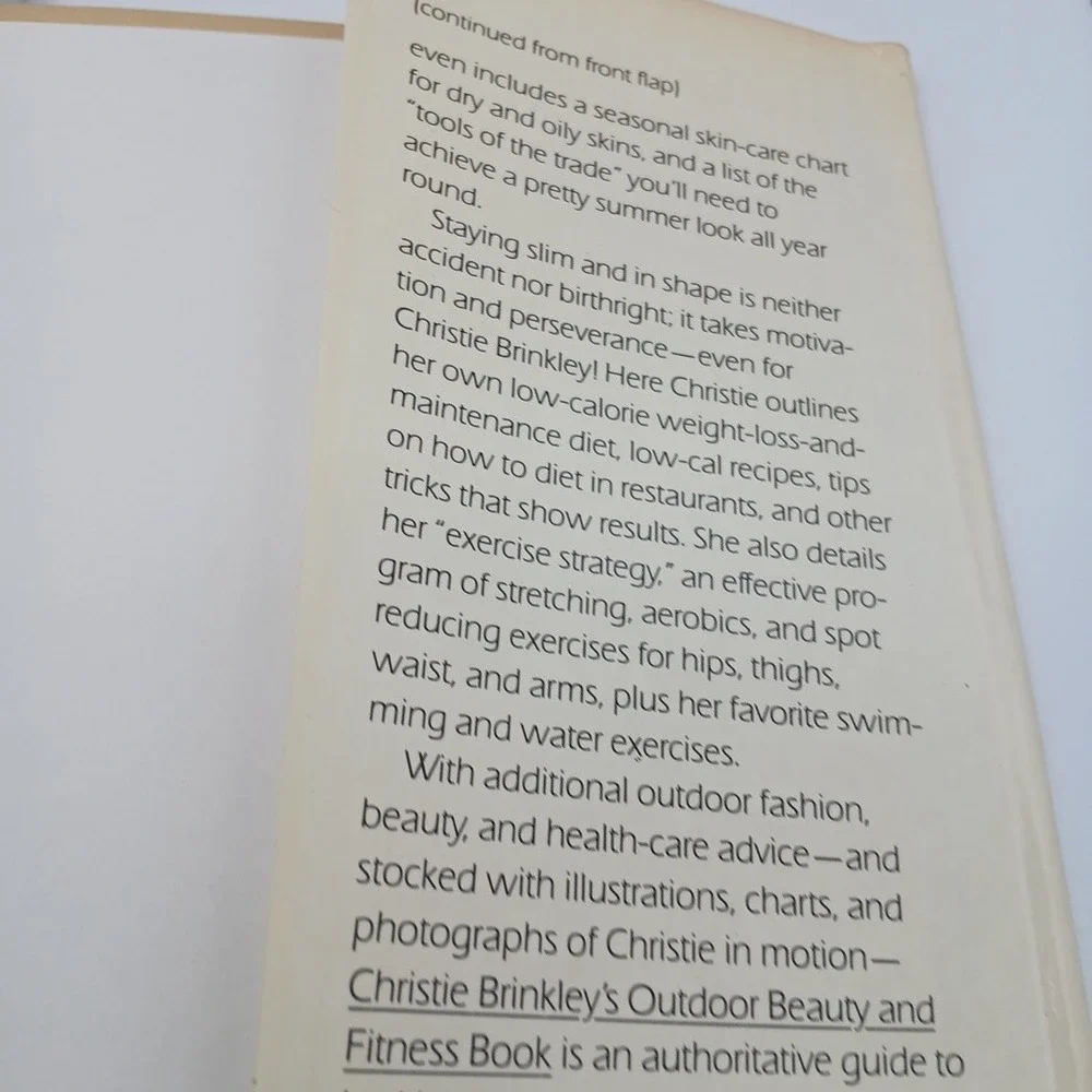Christie Brinkley's Outdoor Beauty And Fitness Book Hardcover First Ed 1983 NOS